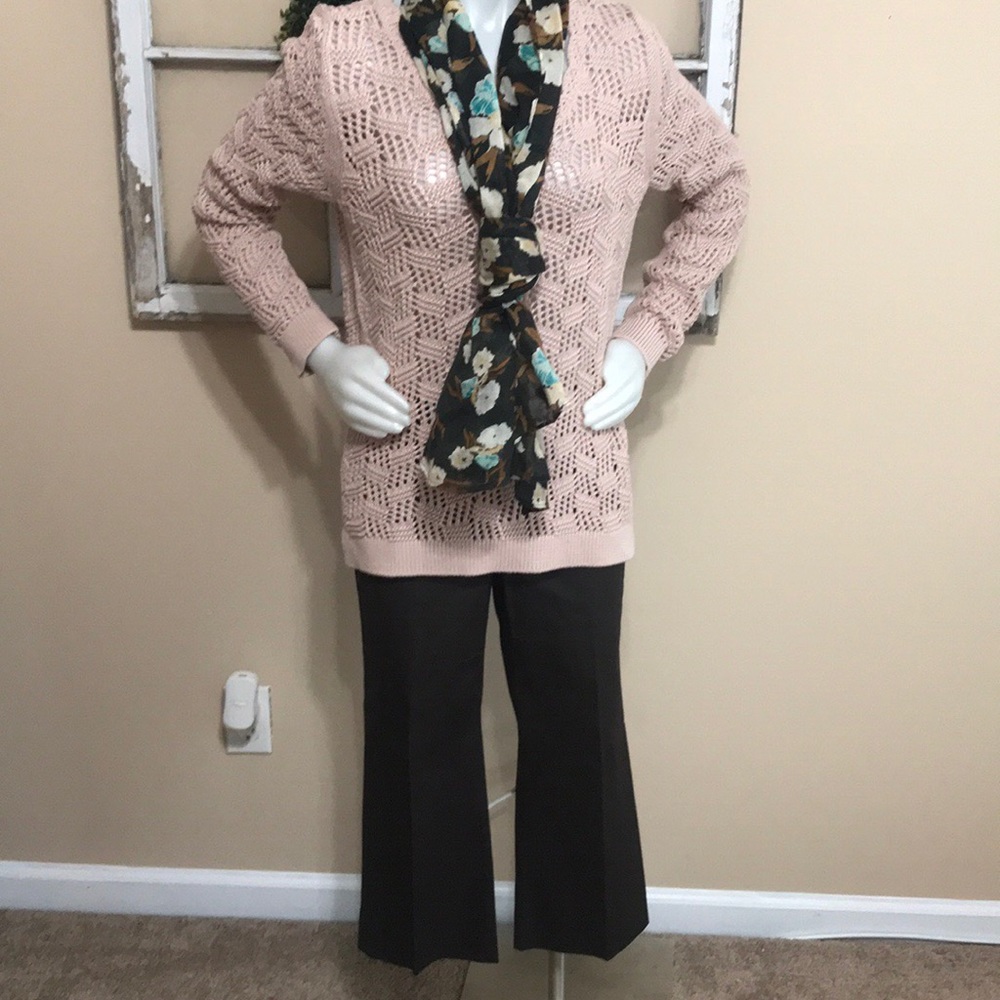 Chocolate colored floral scarf